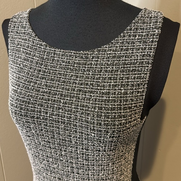 Aqua Women’s Medium Midi Fitted Pencil Dress Tweed Sleeveless Slimming - Picture 2 of 6